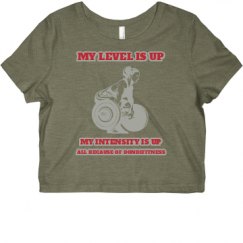 Ladies Slim Fit Crop Top Tee