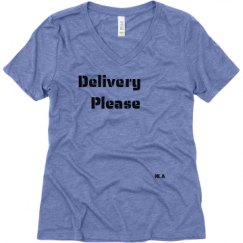 Ladies Relaxed Fit Super Soft Triblend V-Neck Tee