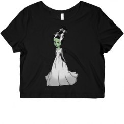 Ladies Slim Fit Crop Top Tee