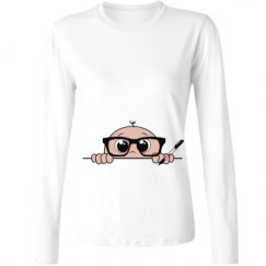 Ladies Relaxed Fit Basic Long Sleeve Tee