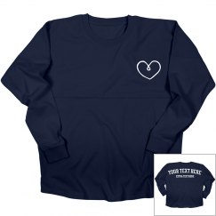 customizable heart sweatshirt