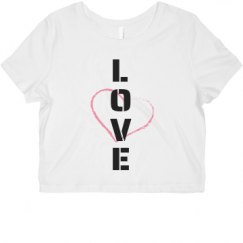 Ladies Slim Fit Crop Top Tee