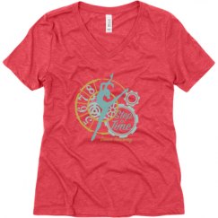 Ladies Relaxed Fit Super Soft Triblend V-Neck Tee