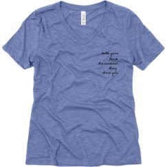 Ladies Relaxed Fit Super Soft Triblend V-Neck Tee