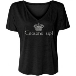 Ladies Flowy Slouchy V-Neck Tee
