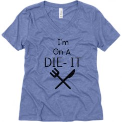 Ladies Relaxed Fit Super Soft Triblend V-Neck Tee