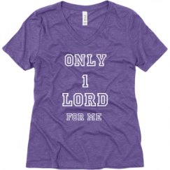 Ladies Relaxed Fit Super Soft Triblend V-Neck Tee