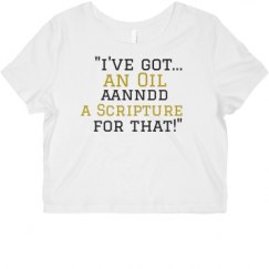 Ladies Slim Fit Crop Top Tee