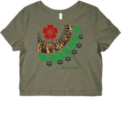 Ladies Slim Fit Crop Top Tee