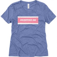 Ladies Relaxed Fit Super Soft Triblend V-Neck Tee