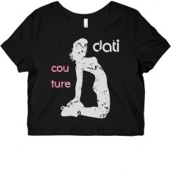 Ladies Slim Fit Crop Top Tee