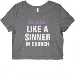 Ladies Slim Fit Crop Top Tee