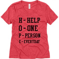 Ladies Relaxed Fit Super Soft Triblend V-Neck Tee