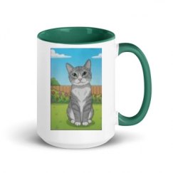 15oz Ceramic Mug with Color Inside