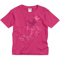 birds forever fly together youth girls tee shirt