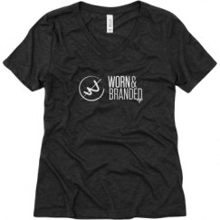 Ladies Relaxed Fit Super Soft Triblend V-Neck Tee