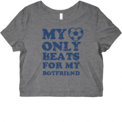 Ladies Slim Fit Crop Top Tee