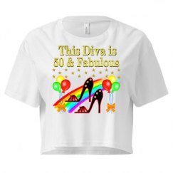 Ladies Festival Cali Crop Top Tee