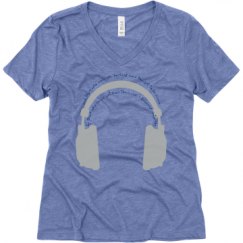 Ladies Relaxed Fit Super Soft Triblend V-Neck Tee