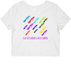 Ladies Slim Fit Crop Top Tee