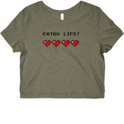 Ladies Slim Fit Crop Top Tee