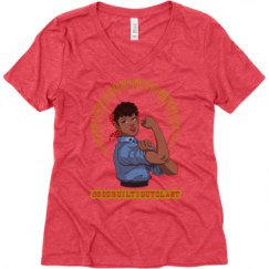 Ladies Relaxed Fit Super Soft Triblend V-Neck Tee