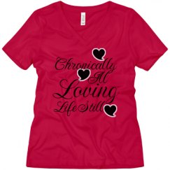 Ladies Relaxed Fit V-Neck Tee