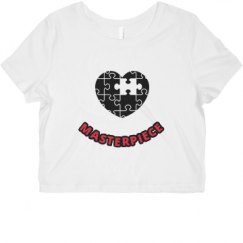 Ladies Slim Fit Crop Top Tee