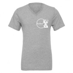 Unisex CVC Jersey V-Neck T-Shirt
