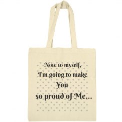 Note to myself tote bag