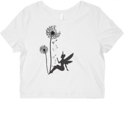 Ladies Slim Fit Crop Top Tee