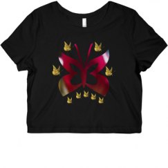 Ladies Slim Fit Crop Top Tee