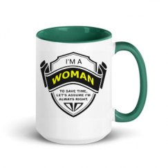 15oz Ceramic Mug with Color Inside