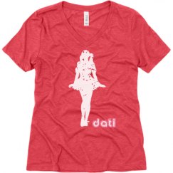 Ladies Relaxed Fit Super Soft Triblend V-Neck Tee