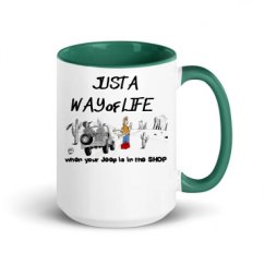 15oz Ceramic Mug with Color Inside