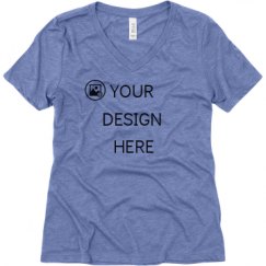 Ladies Relaxed Fit Super Soft Triblend V-Neck Tee