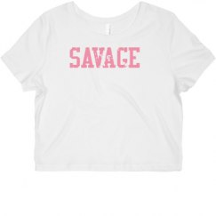 Ladies Slim Fit Crop Top Tee