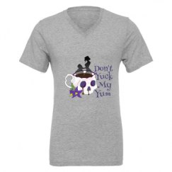 Unisex CVC Jersey V-Neck T-Shirt