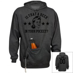 Funny Beer Football Girl Hoodie With Custom Back
