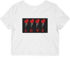 Ladies Slim Fit Crop Top Tee