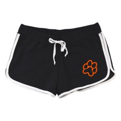 women's running shorts paw print