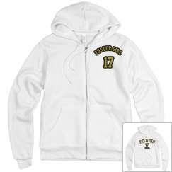 FOSTER WARMUP HOODIE WHITE/GOLD