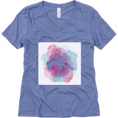 Ladies Relaxed Fit Super Soft Triblend V-Neck Tee