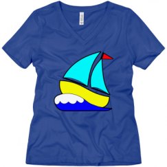 Ladies Relaxed Fit V-Neck Tee