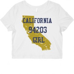 Ladies Slim Fit Crop Top Tee