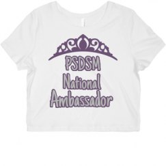 Ladies Slim Fit Crop Top Tee