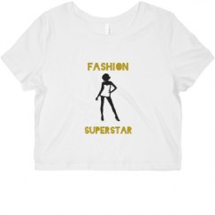 Ladies Slim Fit Crop Top Tee