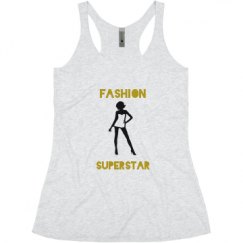 Ladies Slim Fit Super Soft Racerback Triblend Tank