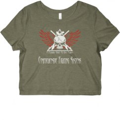 Ladies Slim Fit Crop Top Tee