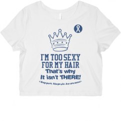 Ladies Slim Fit Crop Top Tee